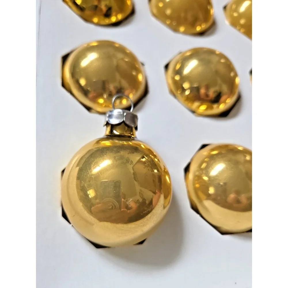 Rauch Holiday Classics 20 Gold & 20 Blue Glass Ornaments Vintage Holiday Decor